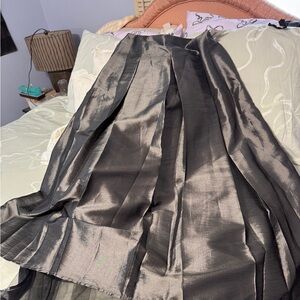 NWT Rampage Shimmering Black A-Line Skirt with black tulle lining